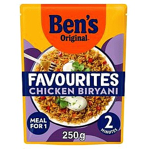 Ben's Original Favourites Biryani Chicken & Vegetable Microwave Rice Meal (250g)