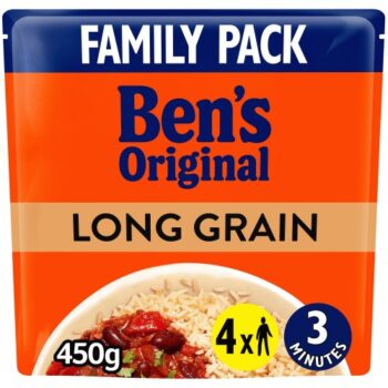 Bens Original Long Grain Microwave Rice Family Pack (450g)