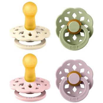 Bibs Boheme Soothers Dusky Lilac Size 2 Round Nipple (4)