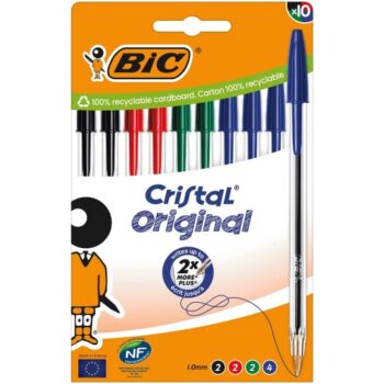 Bic Cristal Original Ballpoint Pens Assorted Pouch of 10 (10)