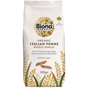 Biona Organic Whole Wheat Penne Pasta (500g)