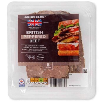 British Roast Peppered Topside of Beef 5 Slices