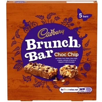 Cadbury Brunch Choc Chip Cereal Bar Multipack Chocolate Bar (5 x 32g, 160g)
