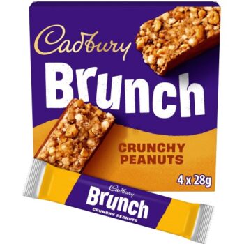 Cadbury Brunch Peanut Wholegrain Cereal Bars (4 x 28g)