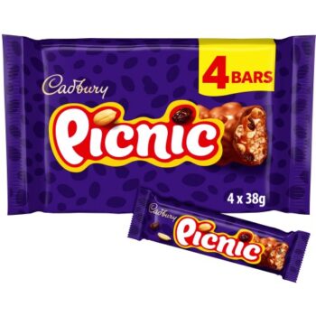 Cadbury Picnic Chocolate Bar Multipack (4 x 38g)