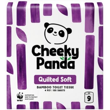 Cheeky Panda Quilted Soft Bamboo 4ply Toilet Tissue 9 rolls