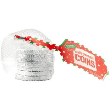 Christmas White Chocolate Silver Coins (70g)