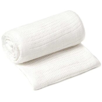 Clair De Lune Cellular Pram Blanket White