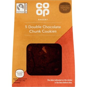 Co-op Bakery Double Choc Cookies (5)