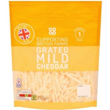 Co-op British Grated Mild Cheddar (250g)