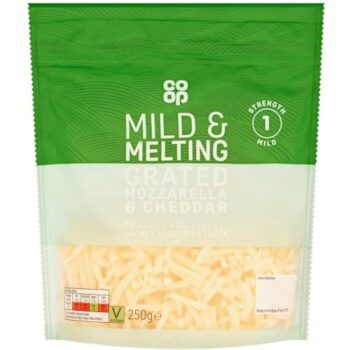 Co-op Mild & Melting Grated Mozzarella & Cheddar (250g)