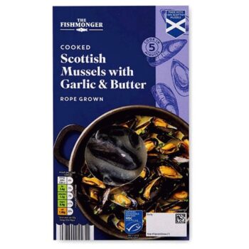 Cooked Mussels with Garlic & Butter