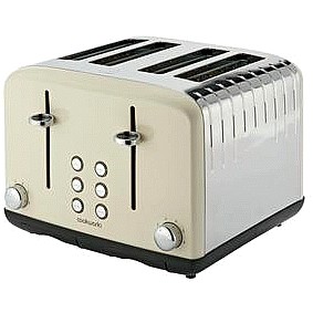 Cookworks Almond Metal Pyramid 4 Slice Toaster