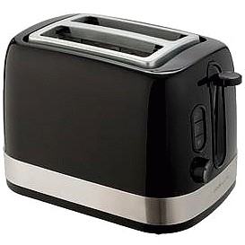 Cookworks Illuminated 2 Slice Toaster Black Plastic