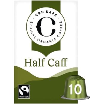 CRU Kafe Organic Fair Trade Half-Caff Pods (10 x 55g)