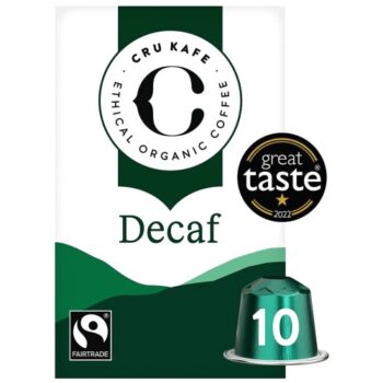 CRU Kafe Organic Fairtrade Decaf Pods (10 x 55g)