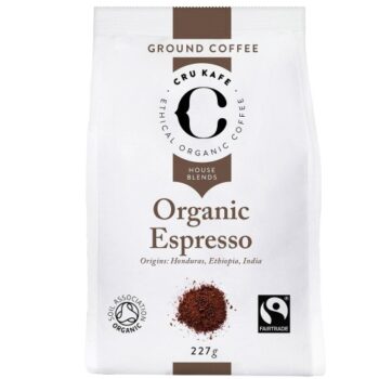 CRU Kafe Organic Fairtrade Espresso Ground Coffee (227g)