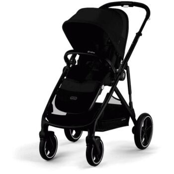 Cybex Gazelle S Single To Double Pushchair 2023 Black Frame Moon