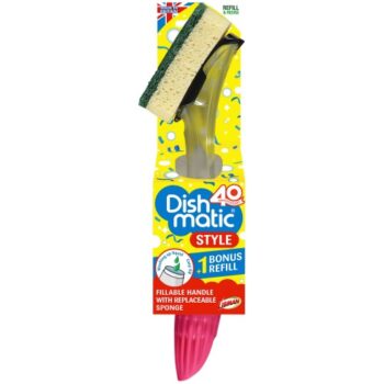 Dishmatic Style Fillable Washing Up Handle Bonus Refill