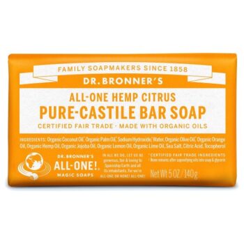 Dr. Bronner's Citrus Organic Multi-Purpose Soap Bar (140g)