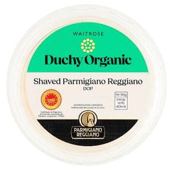 Duchy Organic Parmigiano Reggiano DOP Shaved Parmesan Cheese Strength 6 (80g)