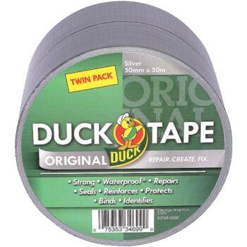 Duck Tape Original x50m Twin Pack Silver (120g)