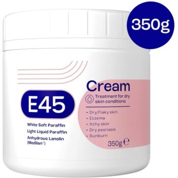 E45 Dermatological Moisturising Cream for Very Dry Skin & Eczema (350g)