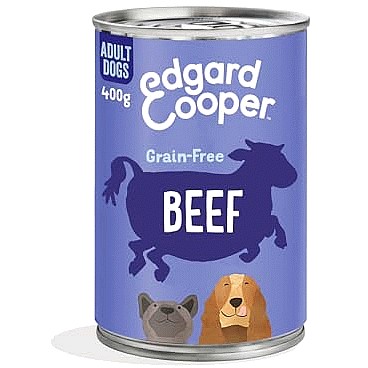 Edgard And Cooper Grain Free Complete Wet Adult Dog Food Beef (6 x 400g)