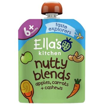 Ella's Kitchen 6+ Months Nutty Blends Apples Carrots + Cashews Pouch (85g)