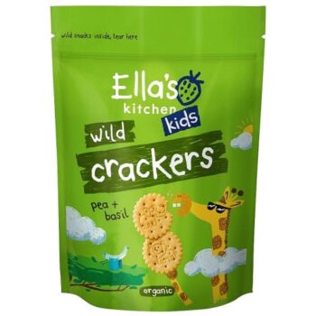 Ella's Kitchen Organic Pea And Basil Wheat Cracker Bag 18 Months+ (100g)