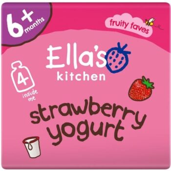 Ella's Kitchen Strawberry Yogurt 6+ Months (4 x 90g)