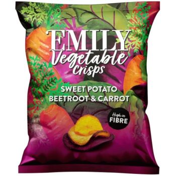 EMILY Veg Crisps Rainbow Roots Sweet Potato Carrot & Beetroot (30g)