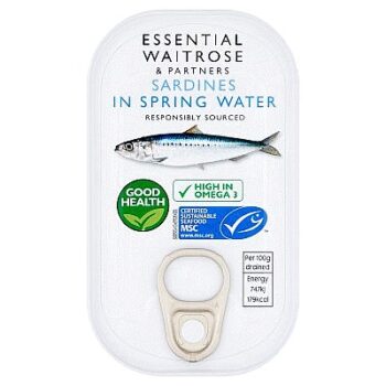 Essential Sardines in Spring Water drained (84g)
