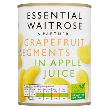 Essential Waitrose Grapefruit Segments (in fruit juice) drained (290g)