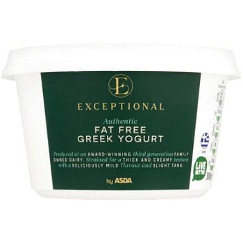 Exceptional by ASDA Authentic Fat Free Greek Yogurt (500g)