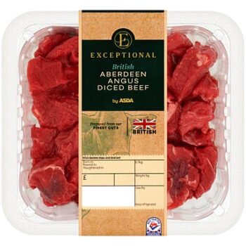 Exceptional by ASDA British Aberdeen Angus Diced Beef