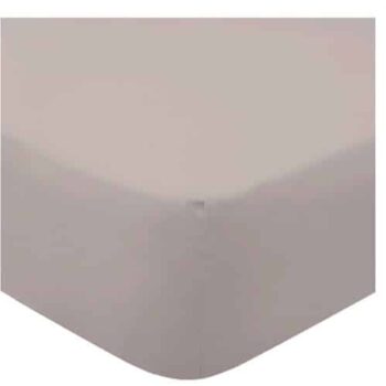 F&F Home Bedding 100% Cotton Pale Grey Fitted Sheet Double