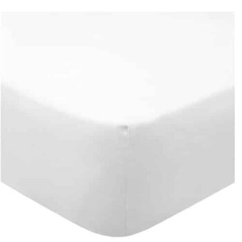 F&F Home Bedding 100% Cotton White Fitted Sheet Double