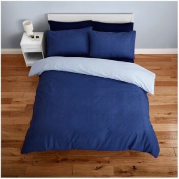 F&F Home Bedding Blue Reversible Duvet Set Double