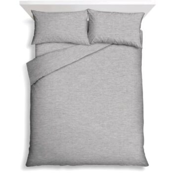 F&F Home Bedding Grey Marl Jersey Duvet Set Double