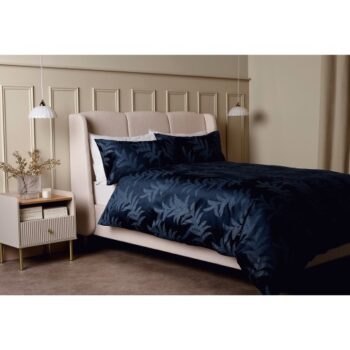 F&F Home Bedding Navy Velvet Duvet Set Double