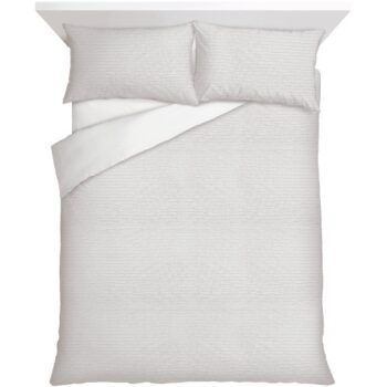 F&F Home Bedding White Textured Duvet Set Double