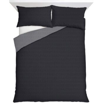 F&F Home Black Reversible Duvet Set Double