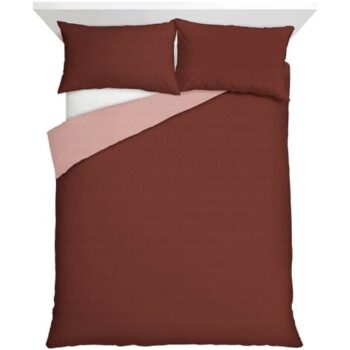 F&F Home Burgundy Reversible Duvet Set Double
