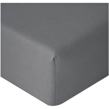 F&F Home Cotton Rich Fitted Sheet Grey Double