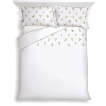 F&F Home Embroidered Floral Duvet Set Double