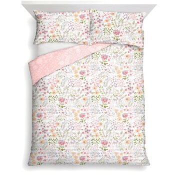 F&F Home Floral Waffle Duvet Set Double