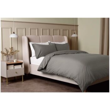 F&F Home Grey Cotton Cooling Duvet Set Double