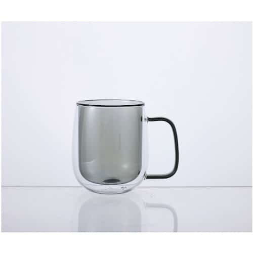 F&F Home Grey Double Walled Glass Mug