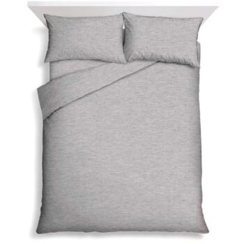 F&F Home Grey Marl Jersey Duvet Set Double